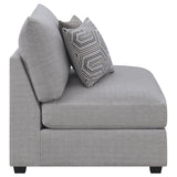 Cambria Upholstered Armless Chair Grey - 551511