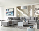 Cambria Square Upholstered Storage Ottoman Grey - 551513