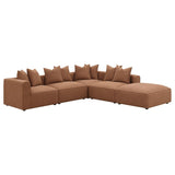 Jennifer 6-piece Upholstered Modular Sectional Terracotta - 551591-SET