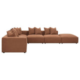 Jennifer 6-piece Upholstered Modular Sectional Terracotta - 551591-SET