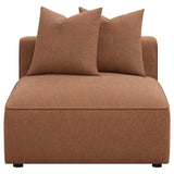 Jennifer 6-piece Upholstered Modular Sectional Terracotta - 551591-SET