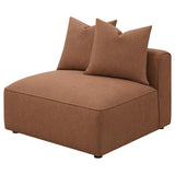 Jennifer Upholstered Armless Chair Terracotta - 551591
