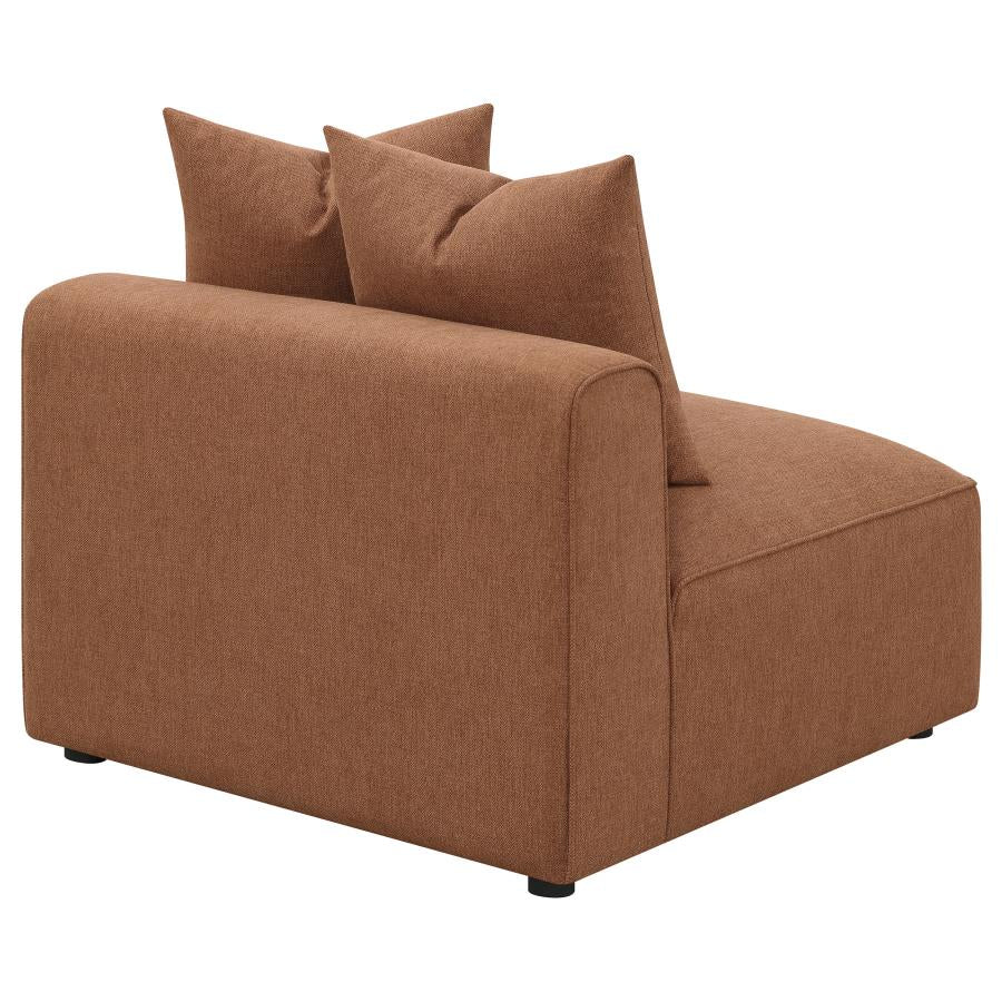 Jennifer Upholstered Armless Chair Terracotta - 551591