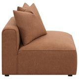 Jennifer Upholstered Armless Chair Terracotta - 551591