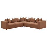 Jennifer Upholstered Armless Chair Terracotta - 551591