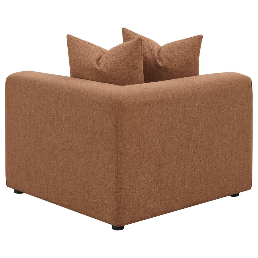 Jennifer Upholstered Corner Chair Terracotta - 551592