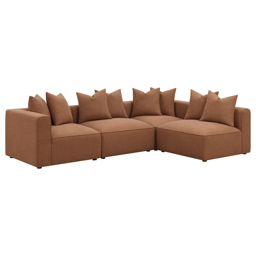 Jennifer Upholstered Corner Chair Terracotta - 551592