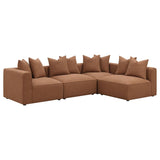 Jennifer Upholstered Corner Chair Terracotta - 551592