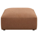 Jennifer Square Upholstered Ottoman Terracotta - 551593