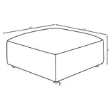 Jennifer Square Upholstered Ottoman Terracotta - 551593