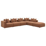Jennifer Square Upholstered Ottoman Terracotta - 551593