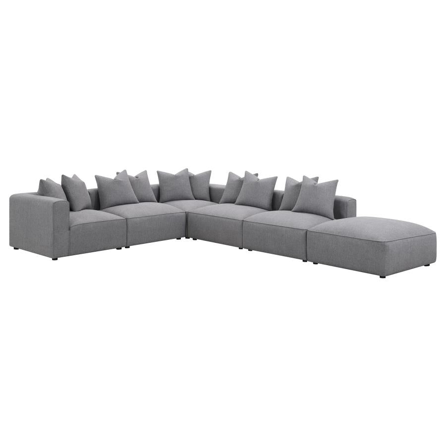 Jennifer 6-piece Upholstered Modular Sectional Grey - 551594-SET