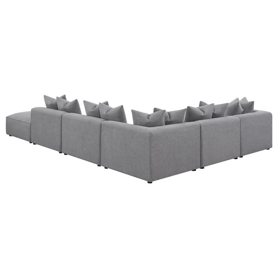 Jennifer 6-piece Upholstered Modular Sectional Grey - 551594-SET