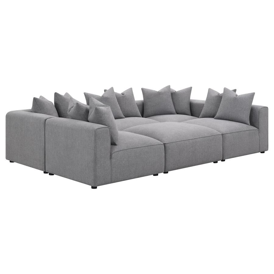 Jennifer 6-piece Upholstered Modular Sectional Grey - 551594-SET