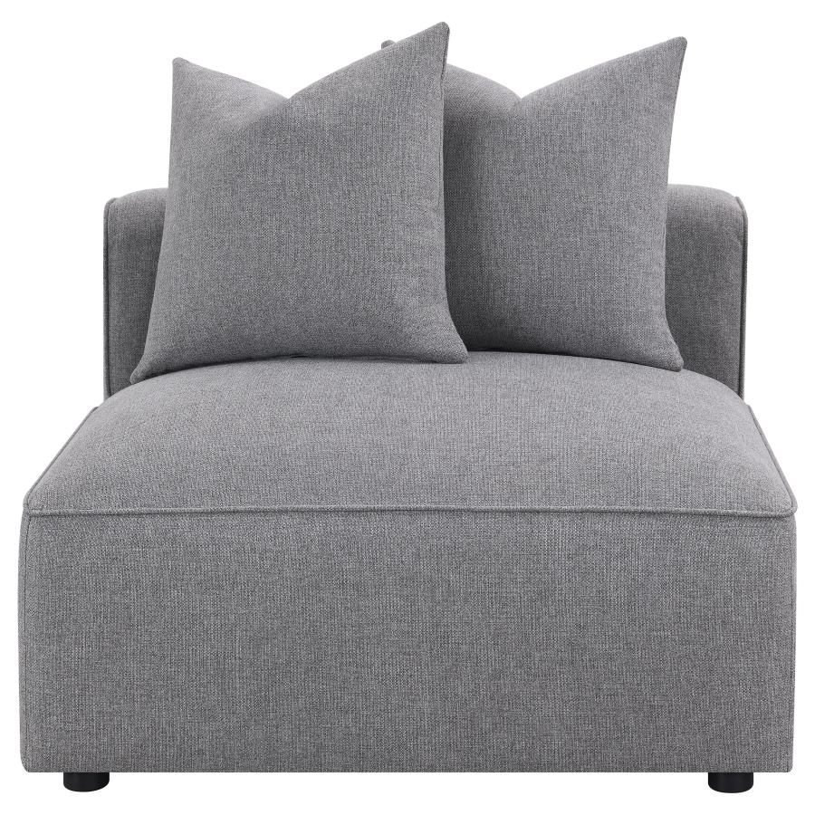 Jennifer Upholstered Armless Chair Grey - 551594