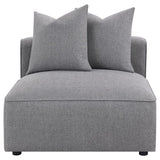 Jennifer Upholstered Armless Chair Grey - 551594