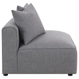 Jennifer Upholstered Armless Chair Grey - 551594