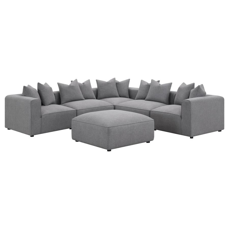 Jennifer Upholstered Armless Chair Grey - 551594