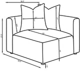 Jennifer Upholstered Corner Chair Grey - 551595