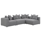 Jennifer Upholstered Corner Chair Grey - 551595