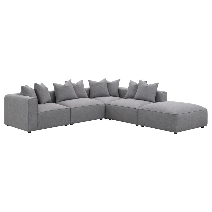 Jennifer Upholstered Corner Chair Grey - 551595