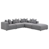 Jennifer Upholstered Corner Chair Grey - 551595