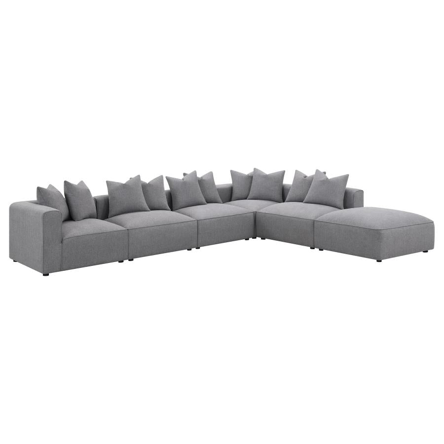 Jennifer Upholstered Corner Chair Grey - 551595