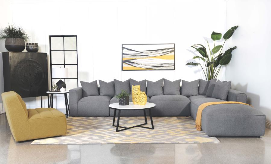 Jennifer Upholstered Corner Chair Grey - 551595
