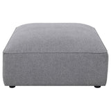 Jennifer Square Upholstered Ottoman Grey - 551596