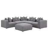 Jennifer Square Upholstered Ottoman Grey - 551596