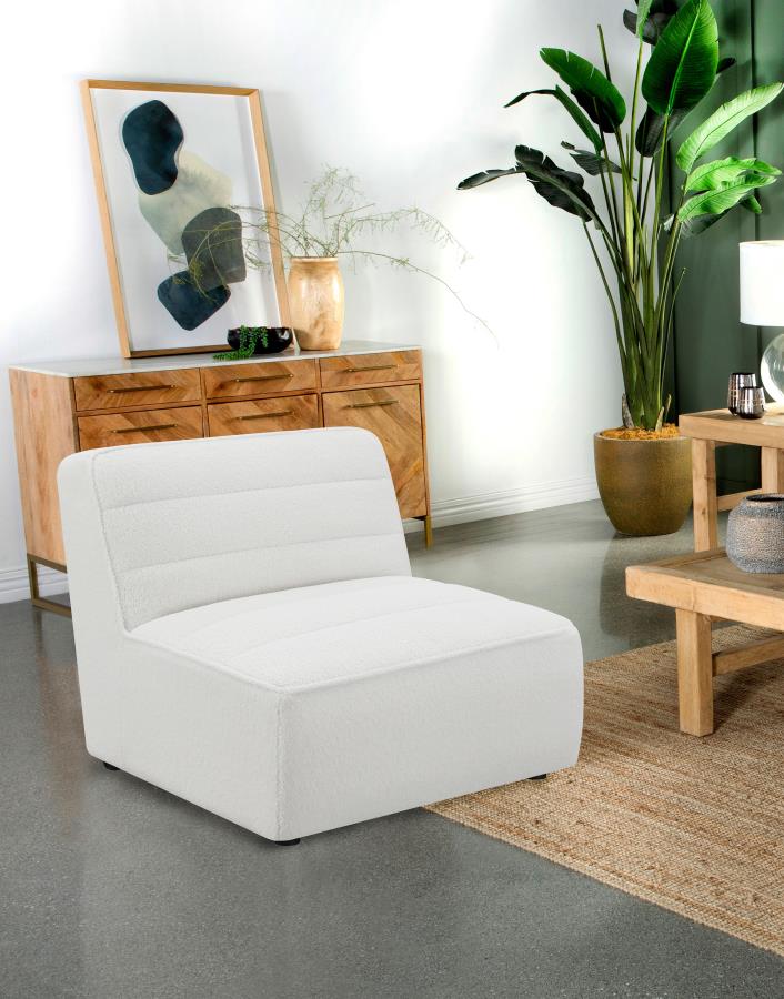 Sunny Upholstered Armless Chair Natural - 551621