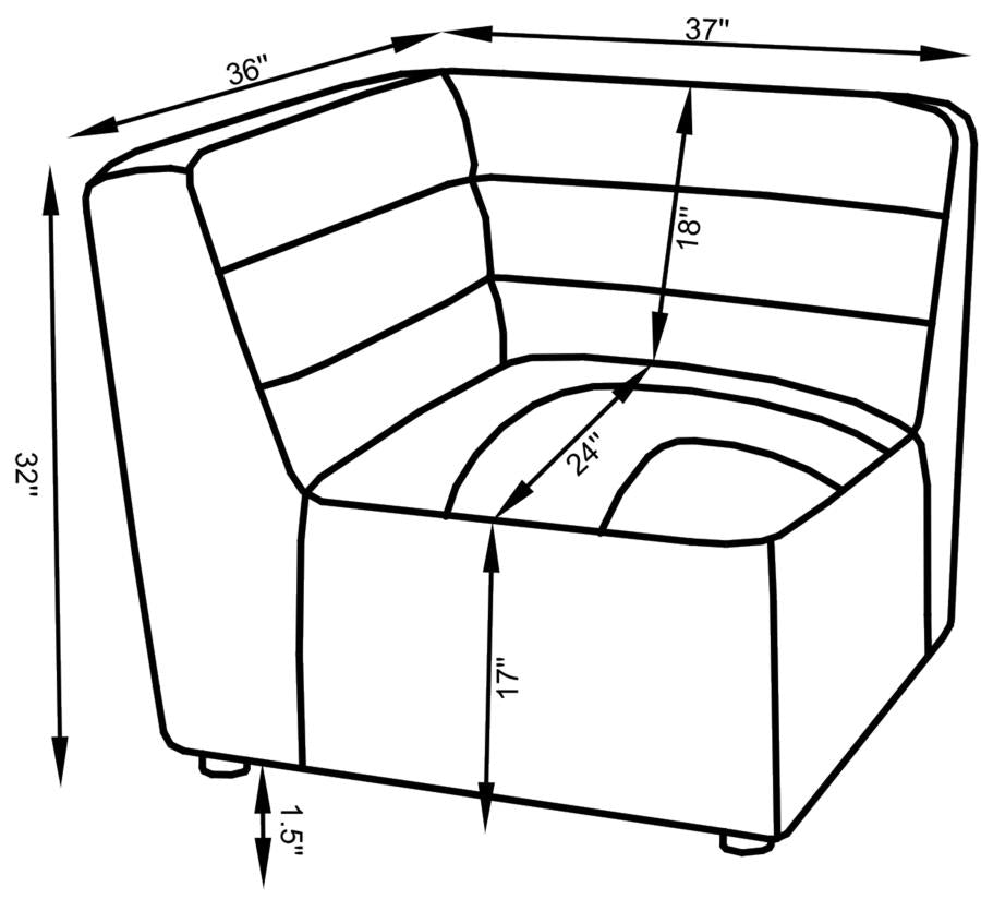 Sunny Upholstered Corner Chair Natural - 551622