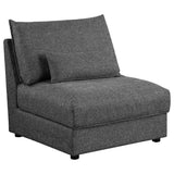 Sasha 5-piece Upholstered Modular Sectional Barely Black - 551681-SETA