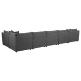 Sasha 6-Piece Upholstered Modular Sectional Barely Black - 551681-SET