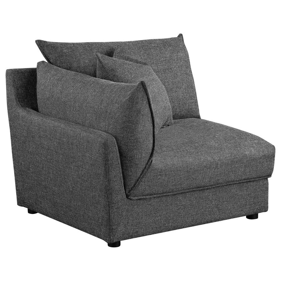 Sasha 6-Piece Upholstered Modular Sectional Barely Black - 551681-SET