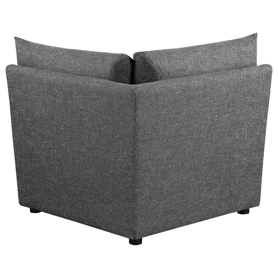 Sasha 6-Piece Upholstered Modular Sectional Barely Black - 551681-SET