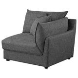 Sasha 6-Piece Upholstered Modular Sectional Barely Black - 551681-SET