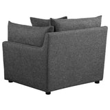 Sasha 6-Piece Upholstered Modular Sectional Barely Black - 551681-SET