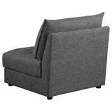 Sasha Upholstered Armless Chair Barely Black - 551681