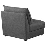 Sasha Upholstered Armless Chair Barely Black - 551681