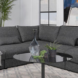 Sasha Upholstered Corner Chair Barely Black - 551682