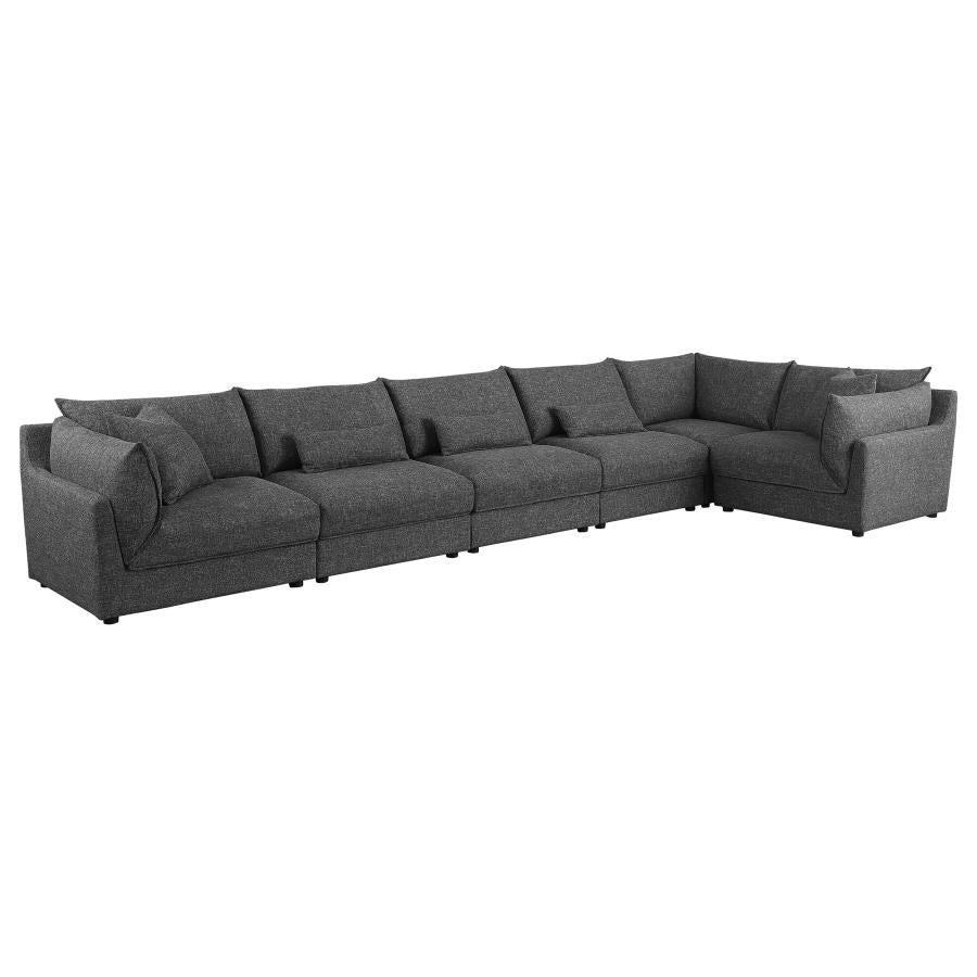 Sasha Upholstered Corner Chair Barely Black - 551682
