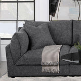 Sasha Upholstered LAF Chair Barely Black - 551684LAF