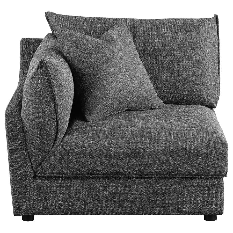 Sasha Upholstered LAF Chair Barely Black - 551684LAF