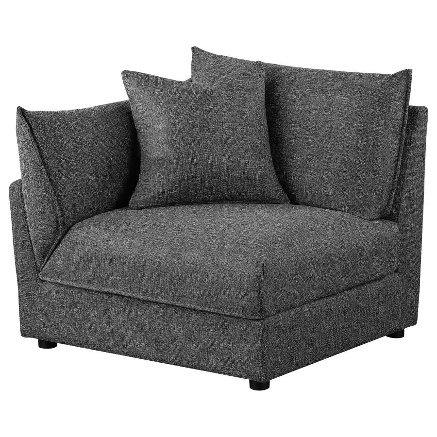 Sasha Upholstered LAF Chair Barely Black - 551684LAF