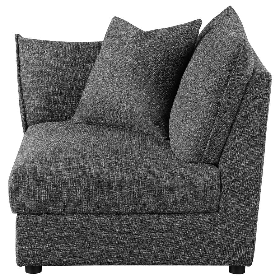 Sasha Upholstered LAF Chair Barely Black - 551684LAF