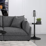 Sasha Upholstered RAF Chair Barely Black - 551684RAF