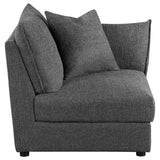 Sasha Upholstered RAF Chair Barely Black - 551684RAF