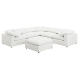 Raleigh 6-piece Boucle Upholstered Modular Sectional Ivory - 551751-SETA