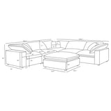 Raleigh 6-piece Boucle Upholstered Modular Sectional Ivory - 551751-SETA